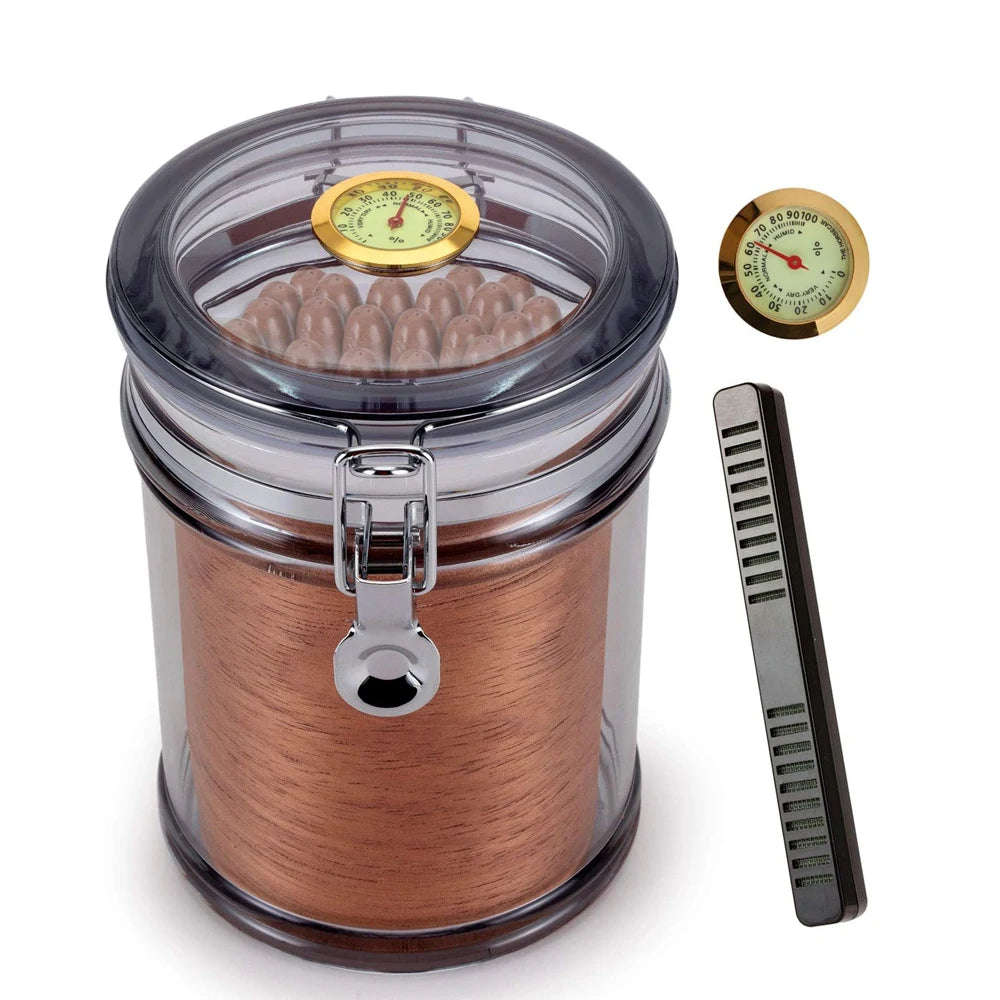 Kitchen Storage Sealed Jar With Hygrometer Humidifier Lids