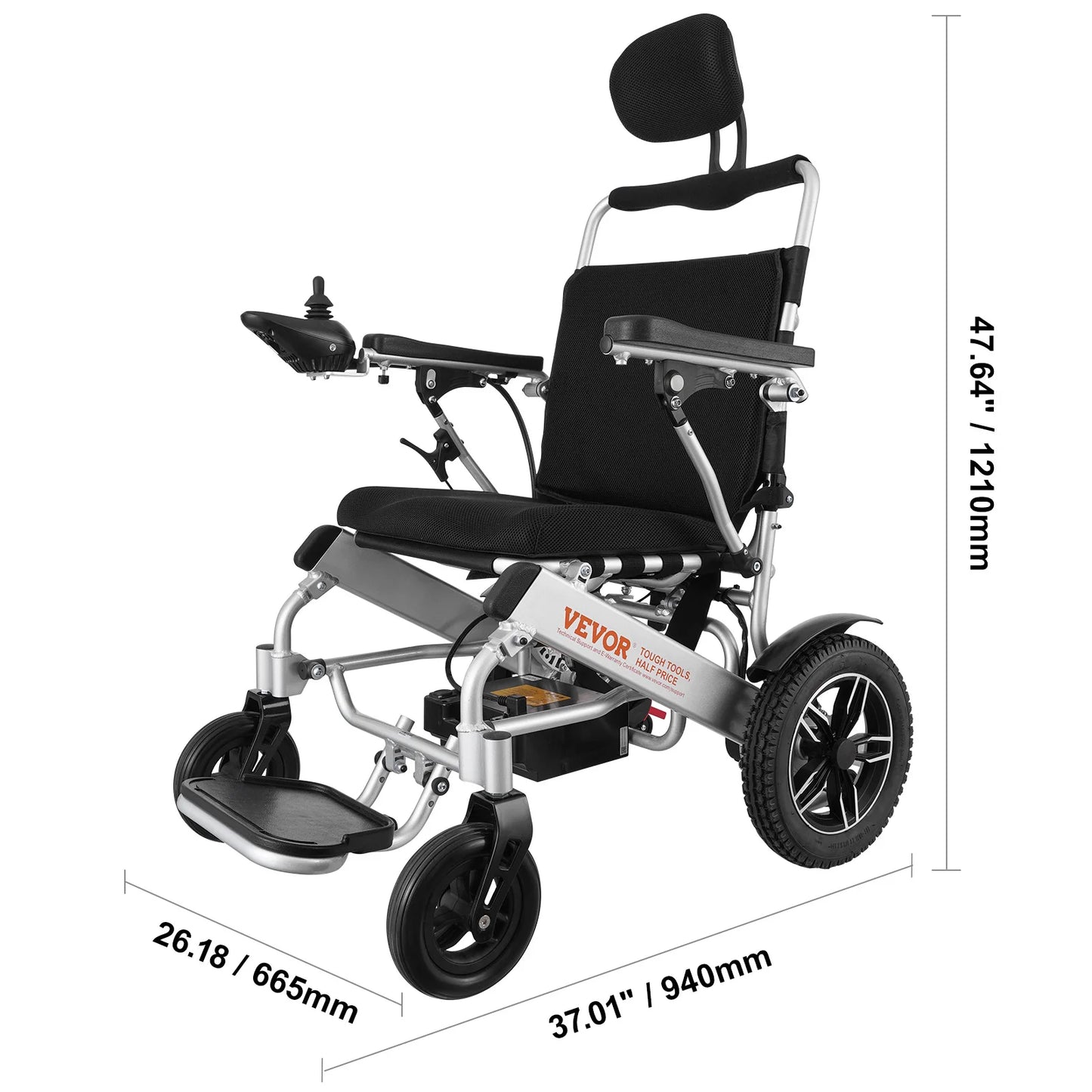 Seniors Lightweight Foldable Motorized Power Wheelchairs