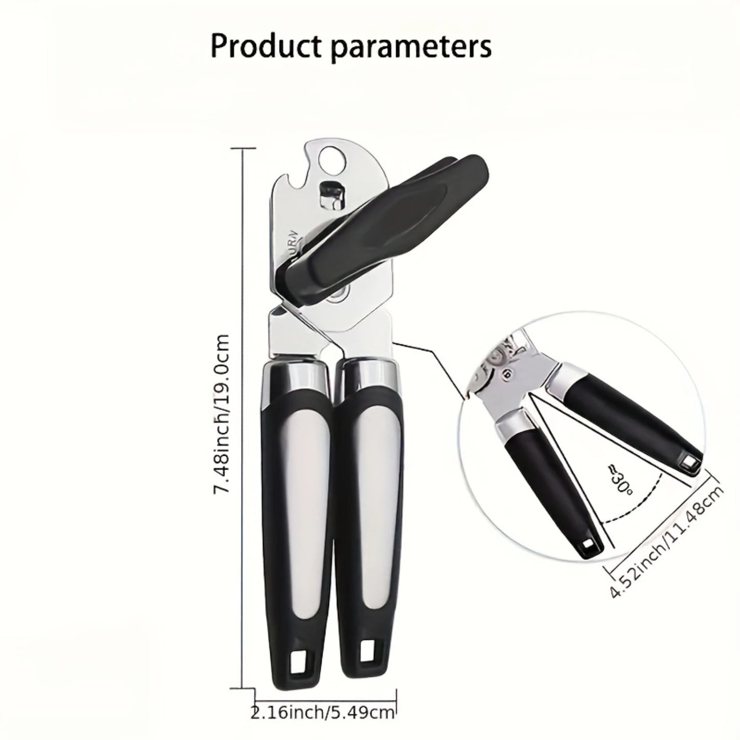 Stainless Steel Manual Can Opener -  Multifunctional Gadget