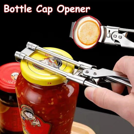 Stainless Steel Can Opener Adjustable Jar Opener