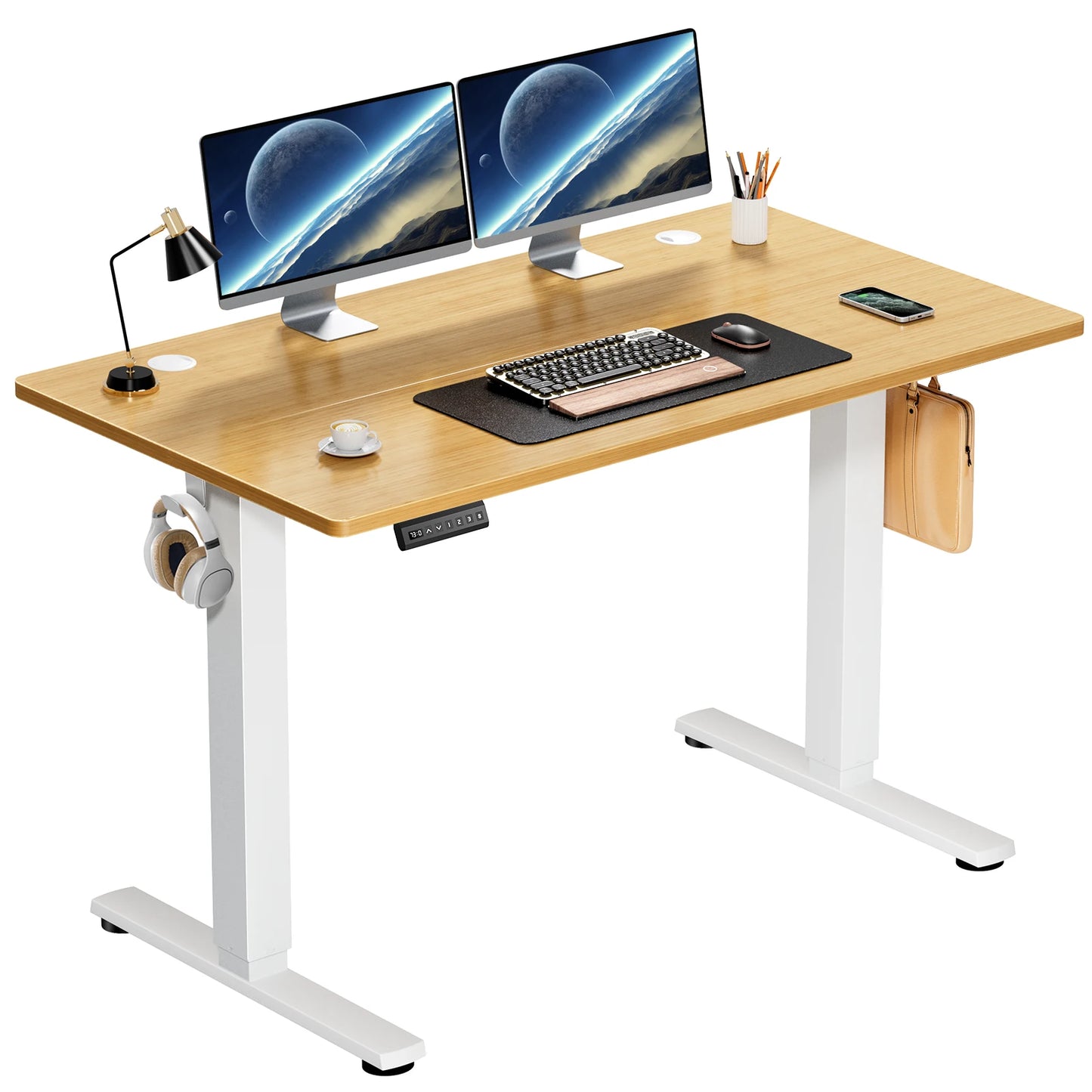 Adjustable 40x24 Inch Stand Up Sit Computer Desk Workstation