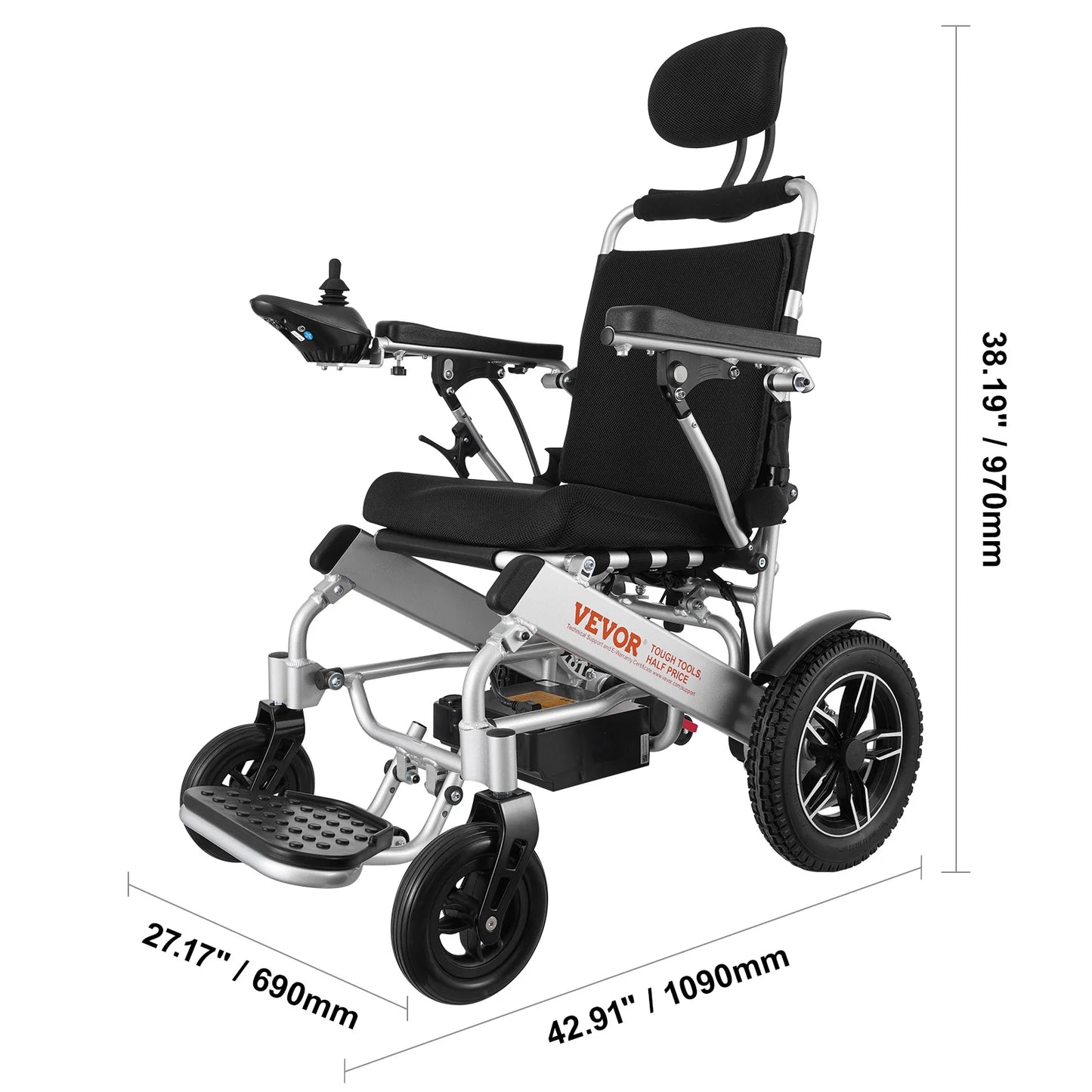 Seniors Lightweight Foldable Motorized Power Wheelchairs