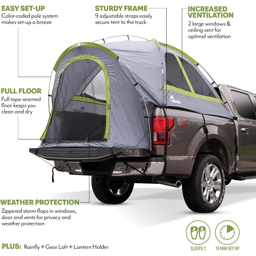 Truck Bed with Waterproof Comfortable and Spacious 2 Person Camping Tent