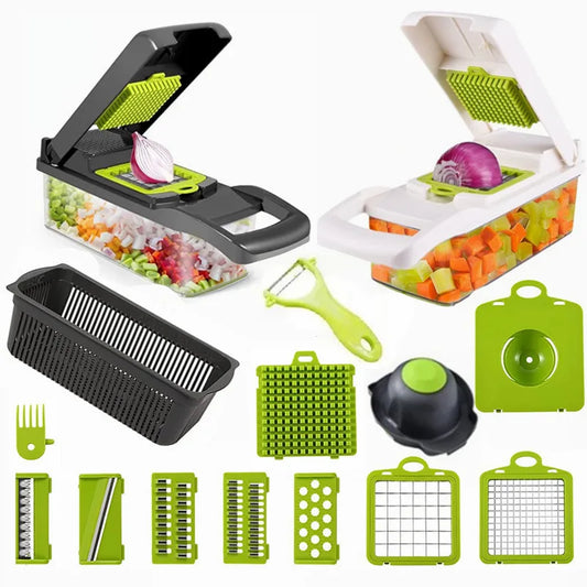 14 In 1 Multifunctional Vegetable Cutter Slicer With Basket