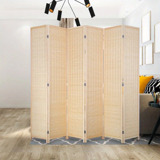 6 panel bamboo room partition