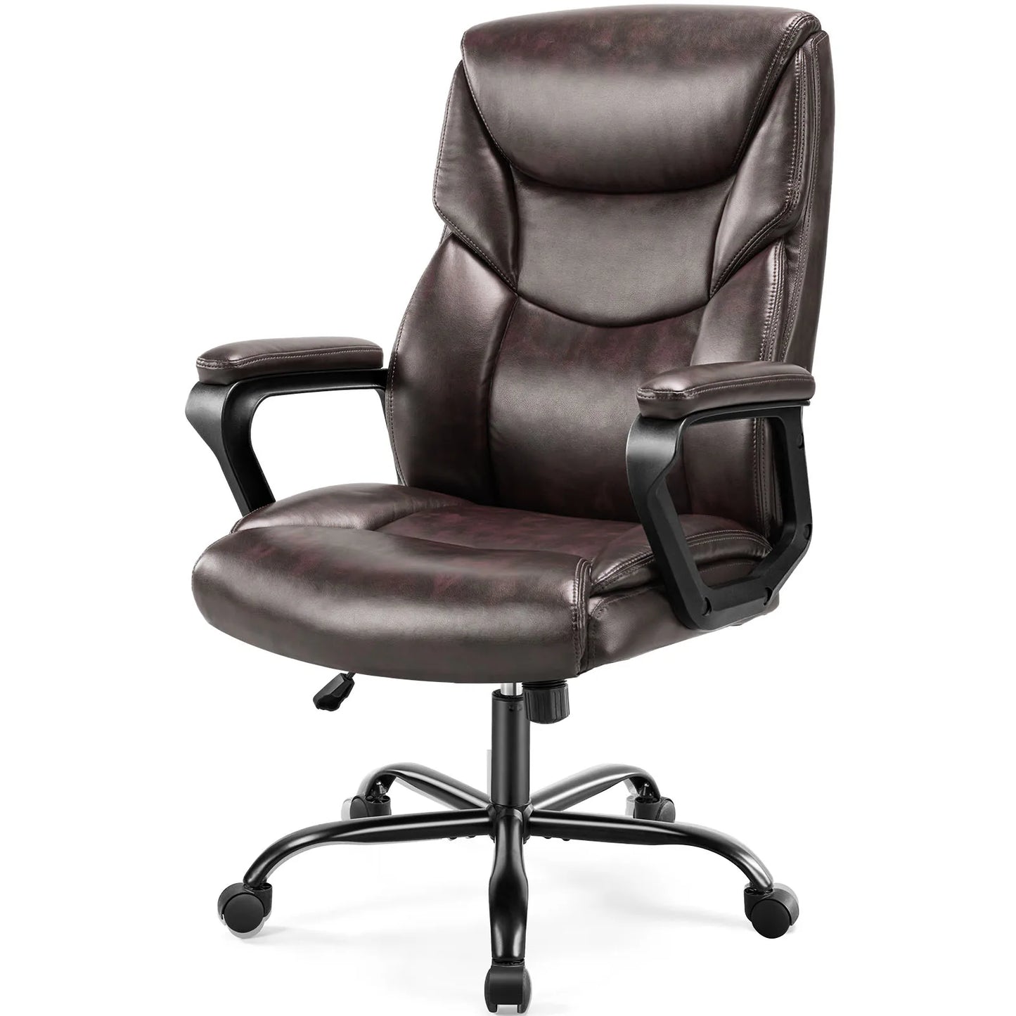 Ergonomic Leather Padded Armrest Rocking Gaming Chair Swivel Wheel