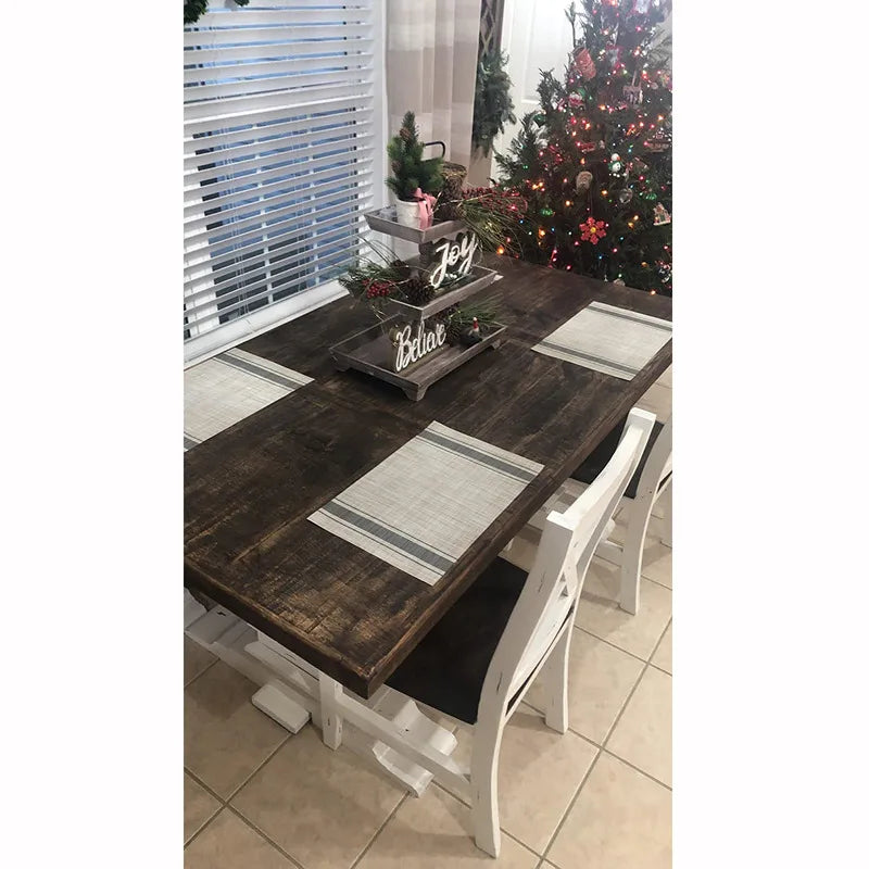 Set of 4 Table Placemats Rectangle Non-Slip Washable Heat Insulation
