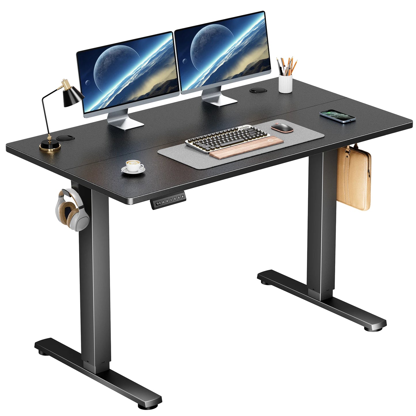 Adjustable 40x24 Inch Stand Up Sit Computer Desk Workstation