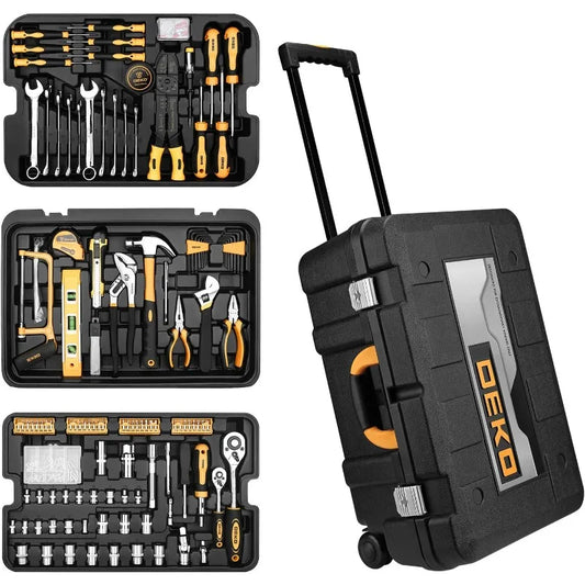 258 Piece Tool Kit with Rolling Tool Box