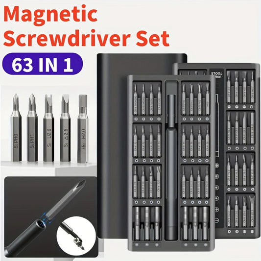 63 In 1 Precision Screwdriver Set Mini Magnetic  Bits Small Repair Hand Tool Kit