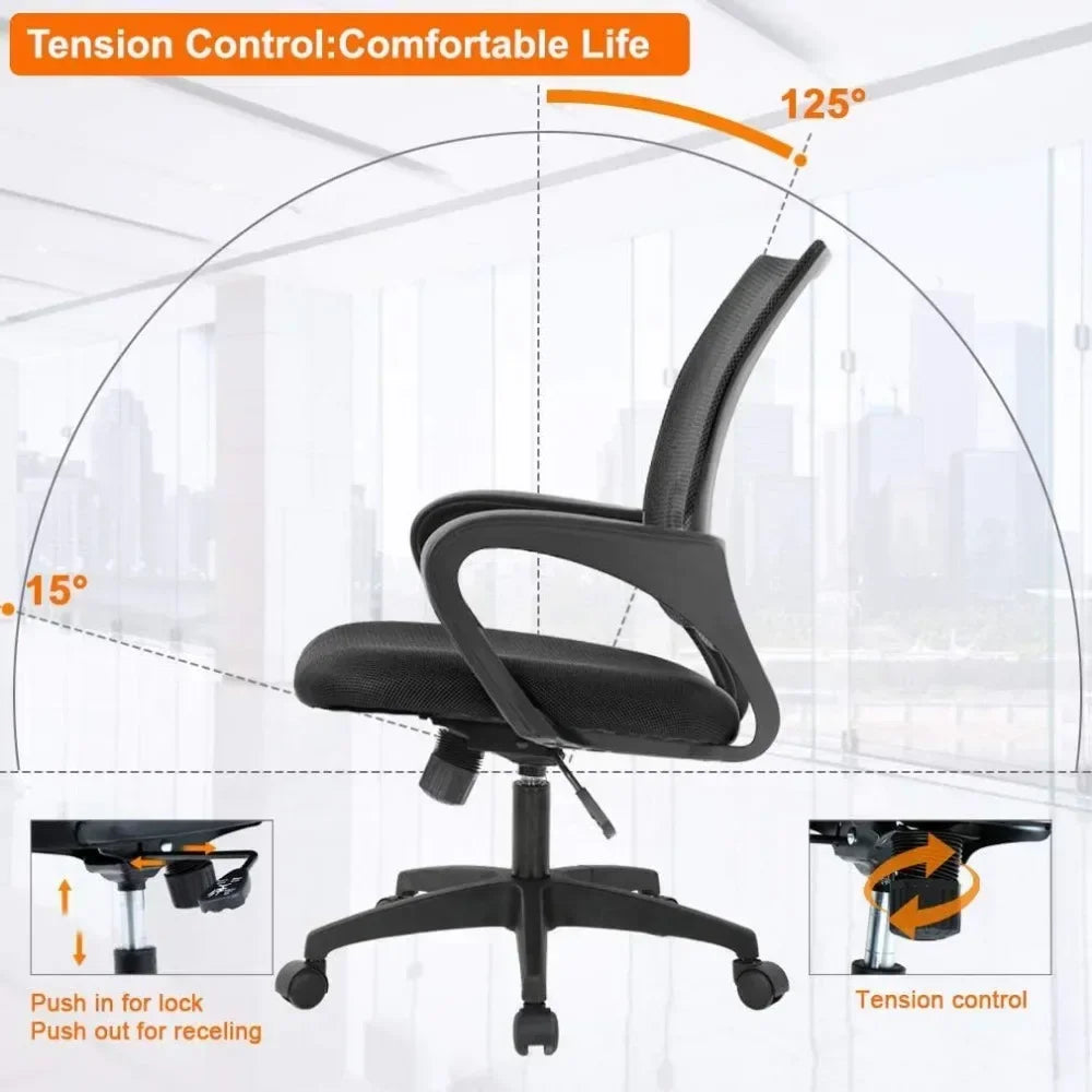 Ergonomic Desk Chairs with Lumbar Support Armrest