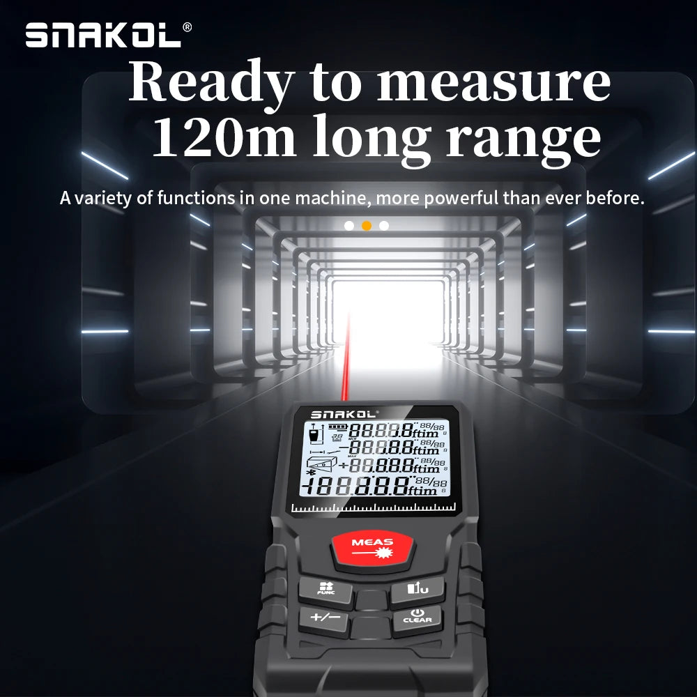 Laser Tape Measure 50M/70M/100M/120M Profesional Digital Range Finder Ruler